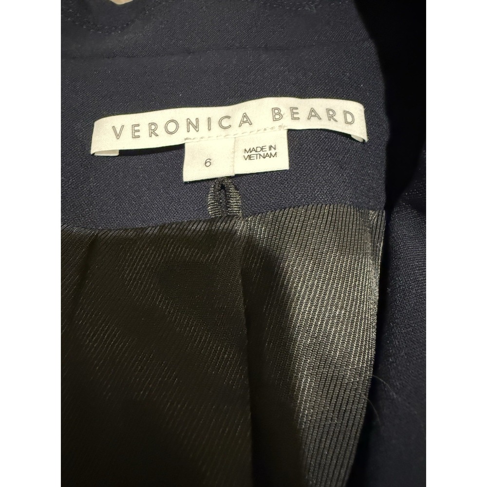 Veronica Beard Miller Dickey Jacket Navy Double Breasted Blazer Gold Button Sz 6 - Picture 9 of 11